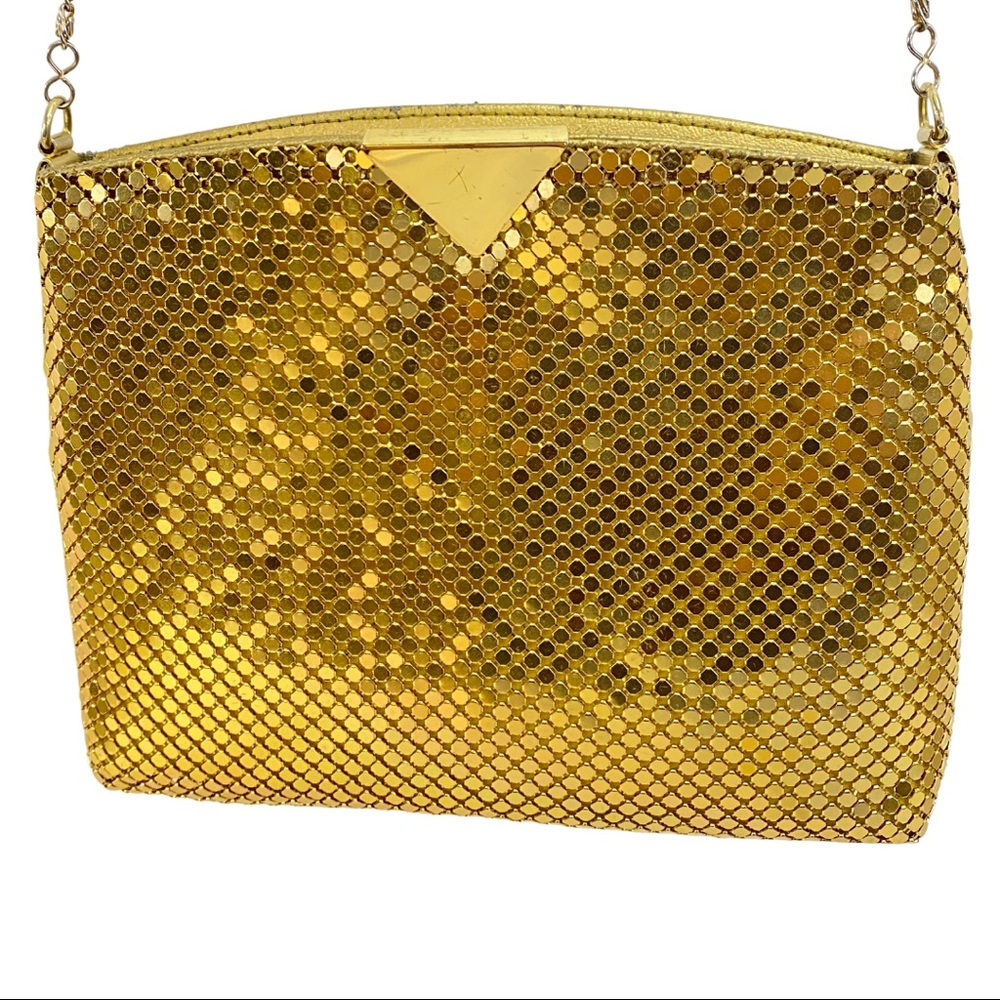 Gold Link Mesh Mini Purse Clutch Bag Y & S